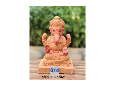 MN-014 12'Inch Eco Friendly Ganesha (Red Soil)