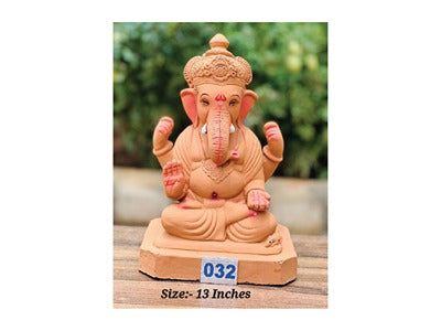 MN-032 13'Inch Eco Friendly Ganesha (Red Soil)