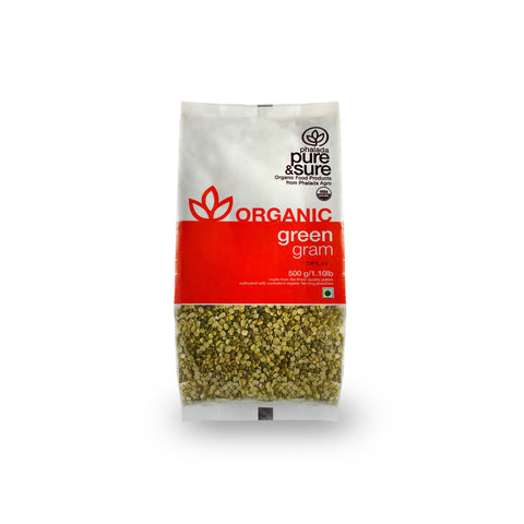 Buy Pure & Sure Organic Green Gram Split Online,500gm-Orgpick